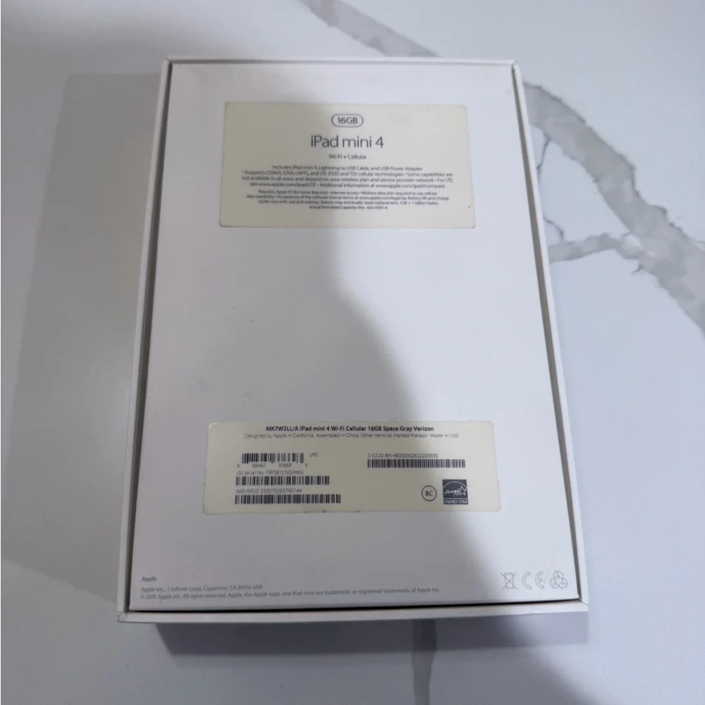 iPad Mini 4th Gen BOX ONLY